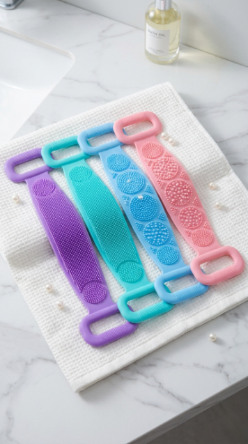 Bath Shower Back Scrubber Brush / Silicone Back Scrubber